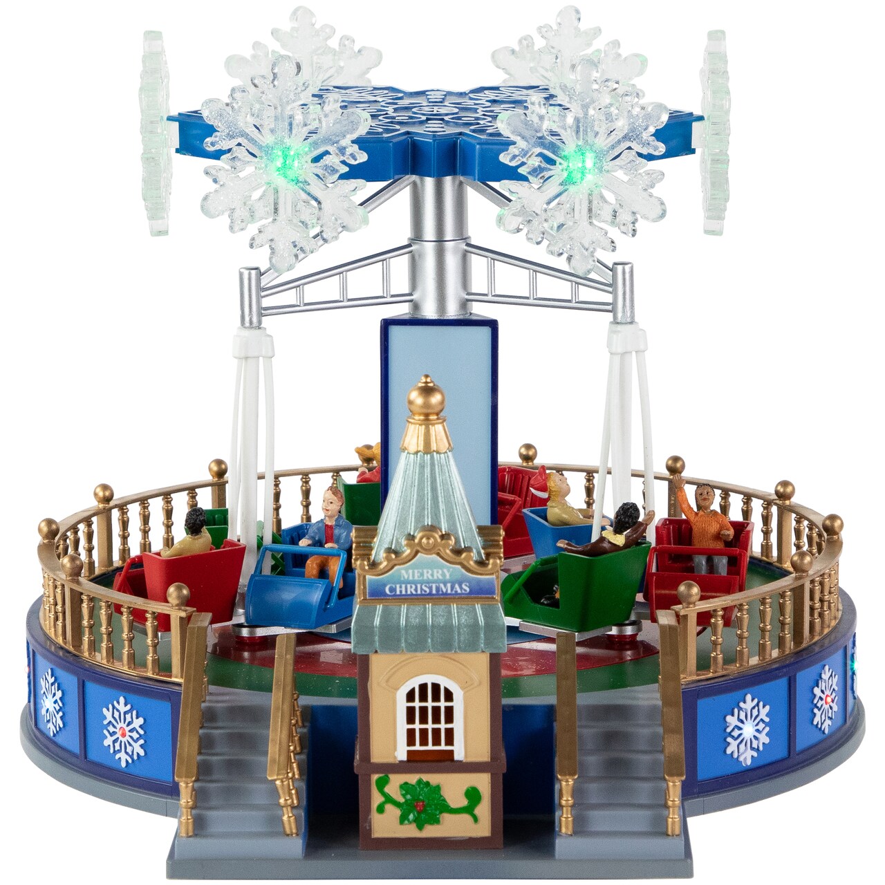Northlight LED Lighted Animated and Musical Carnival Ride Christmas Village Display - 12"